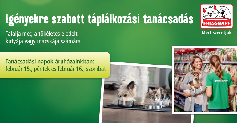Táplálkozási tanácsadói napok a Fressnapfnál!